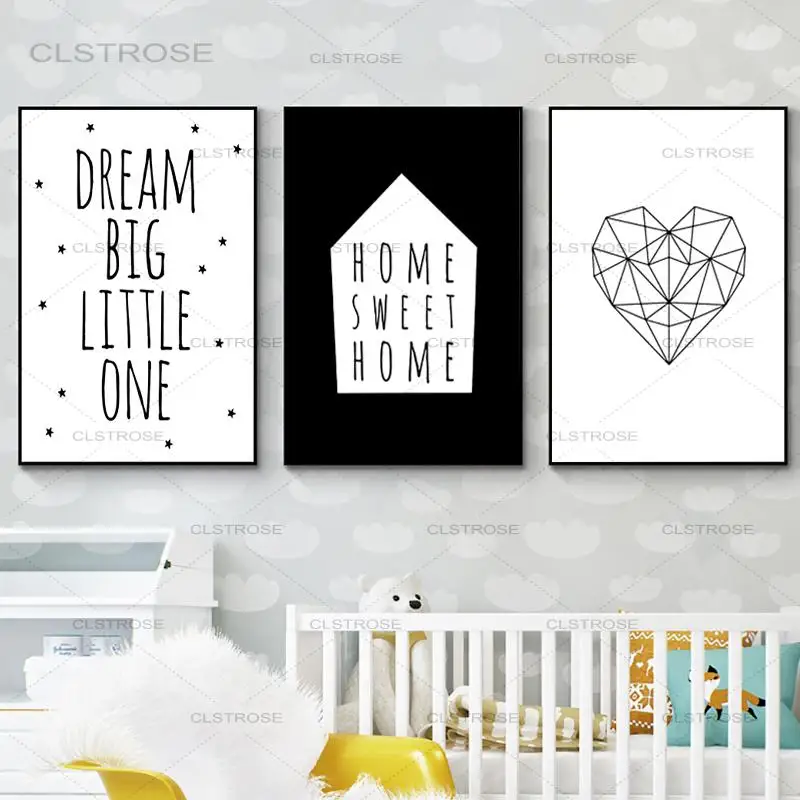 Мультяшная детская Настенная картина для детской комнаты на холсте плакаты