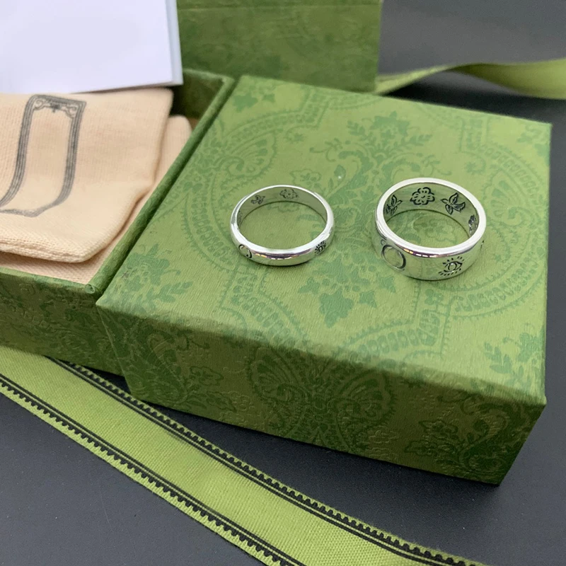 Мужское и женское кольцо в стиле ретро из серебра 925 пробы с надписью хип-хоп |