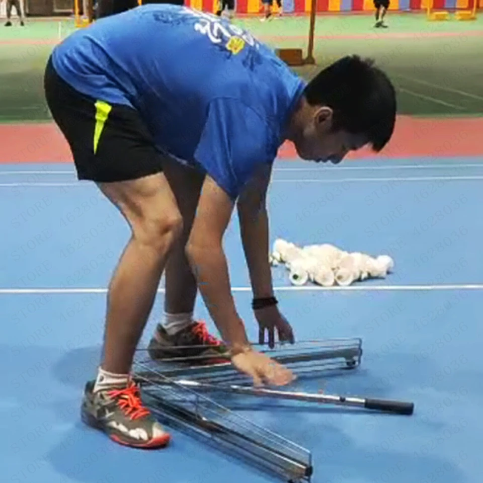 Портативный складной Волан для бадминтона на 360 градусов машина сбора мячей из