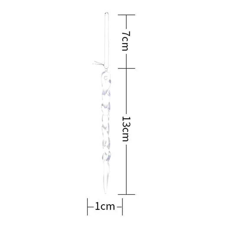 12 шт. моделирование льда с рождественской ёлкой орнаментом поддельные сосулька