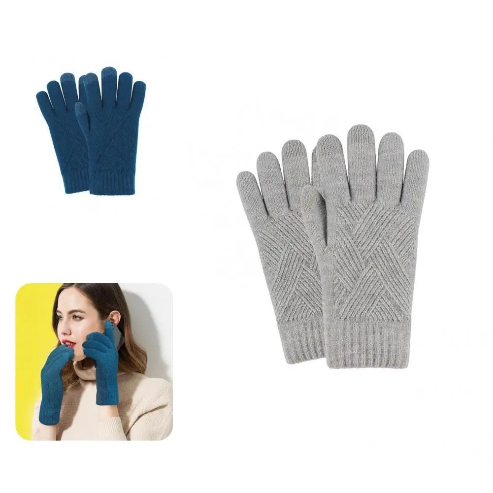 

Wonderful Cycling Gloves Full Finger Multicolor Thicken Touchscreen Lady Gloves Mittens Lady Gloves 1 Pair