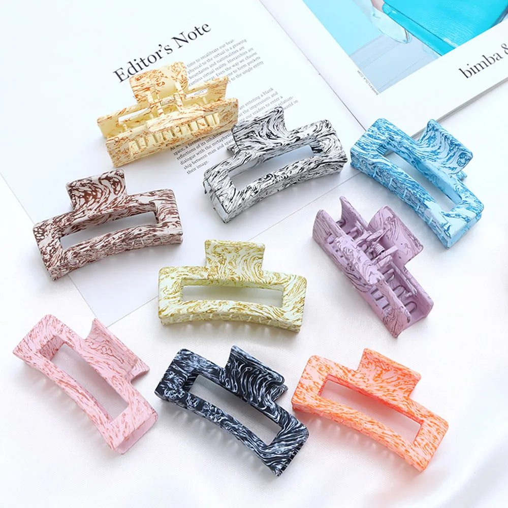 

Hairpin Shark Clip Frosted Hairpin Hair Accessories Rectangle Hairpin Camouflage Series Hairpin Vintage Hairpin 2021 New Fashion