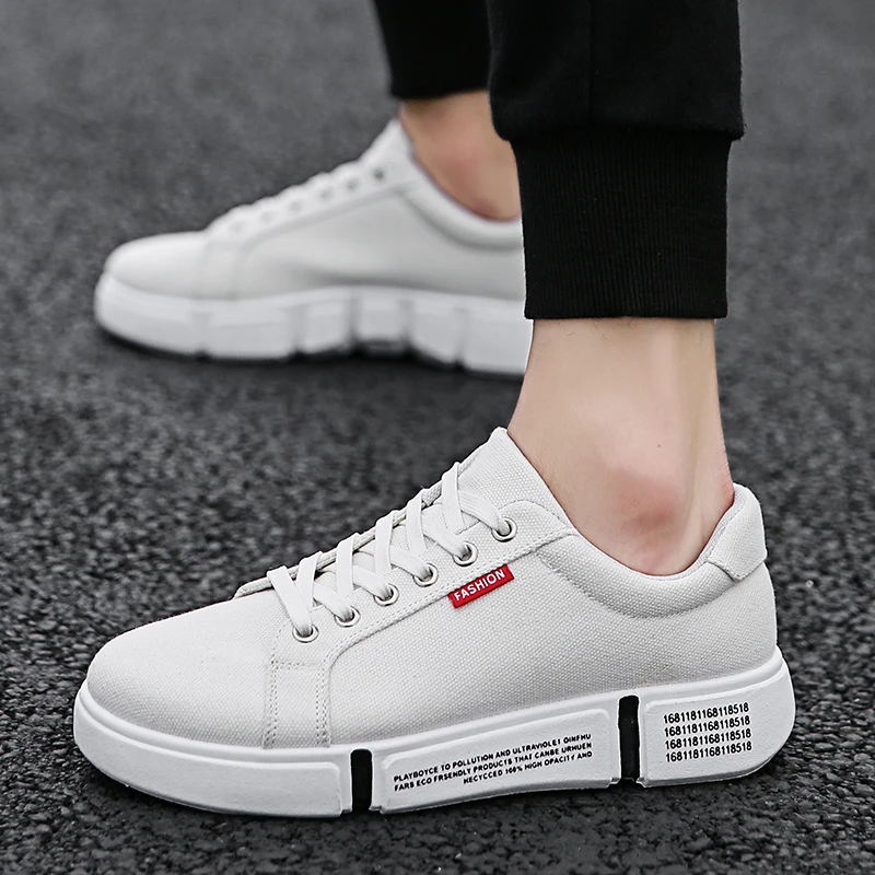 

PUPUDA Trend Vulcanized Shoes Men Chunky Canvas Shoes Sneakers Men New Casual Sport Sneakers Fashion Comfy Flat Shoes Male