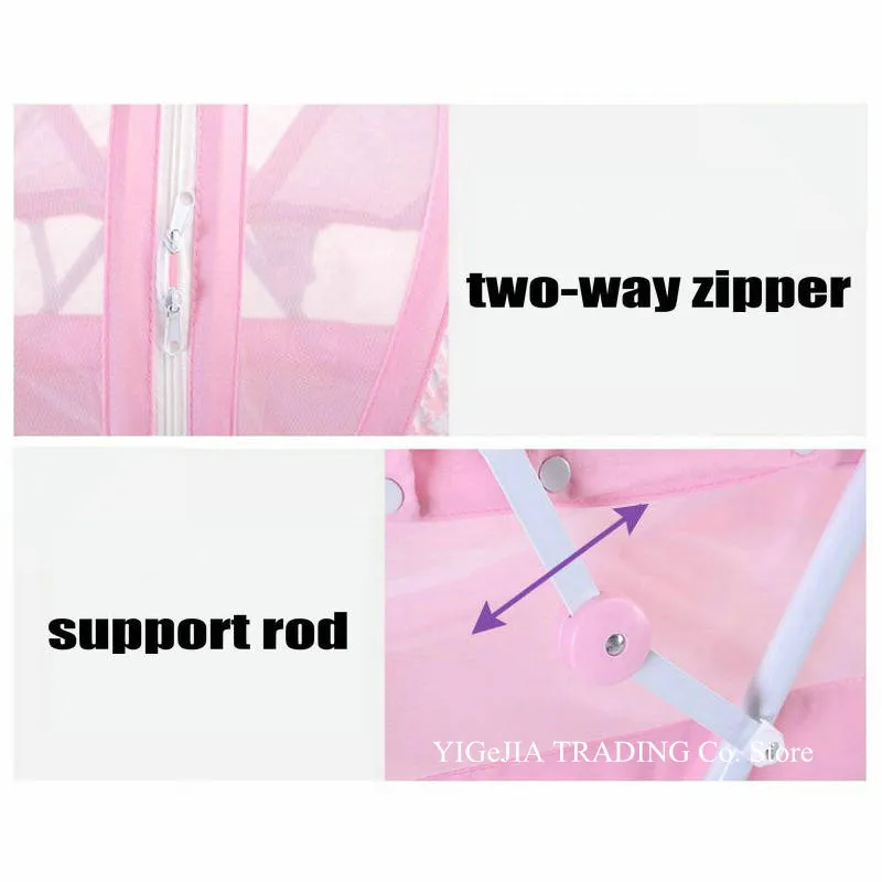 Складная детская кровать с москитной сеткой портативная качалка колыбель 4