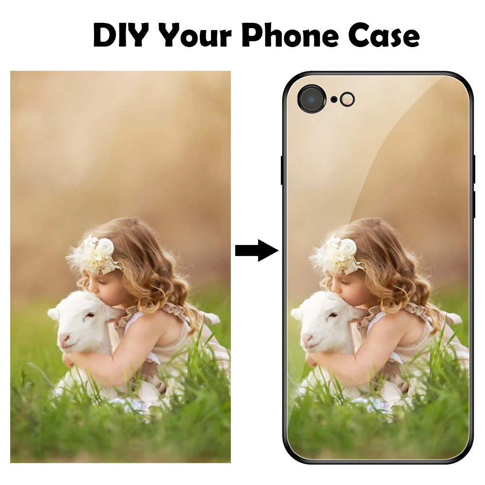 Custom Personalized Tempered Glass Customized DIY Phone Case For Xiaomi Mi A1 A2 Lite A3 Max 2 3 Pro Pocophone F1 Back Cover |