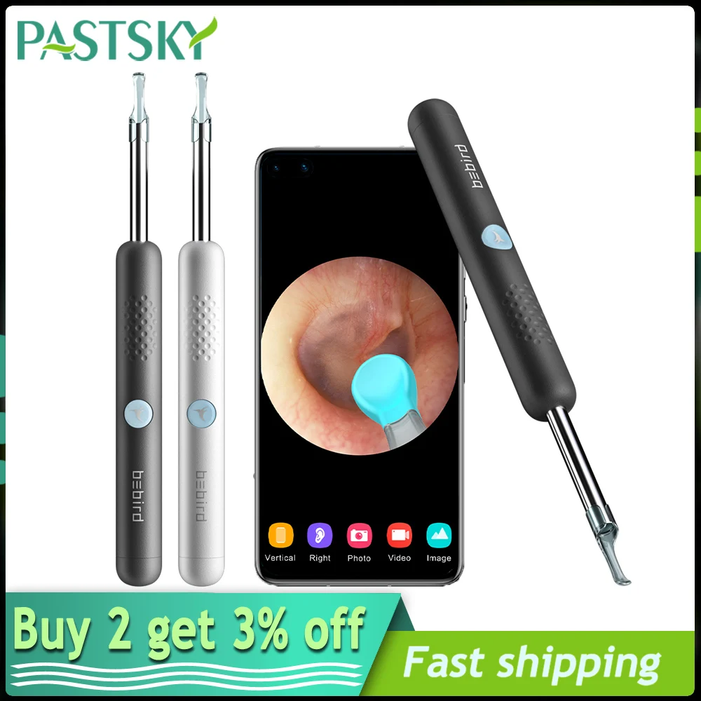 

Smart Visual Ear Sticks Endoscope 300W High Precision Earpick Camera Otoscope Health Care Ultra-Thin Ear Scope Earwax Cleaner