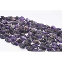 14x18mm aa natural faceted amethyst irregular shape stone beads for diy necklace bracelet jewelry make 15 free delivery