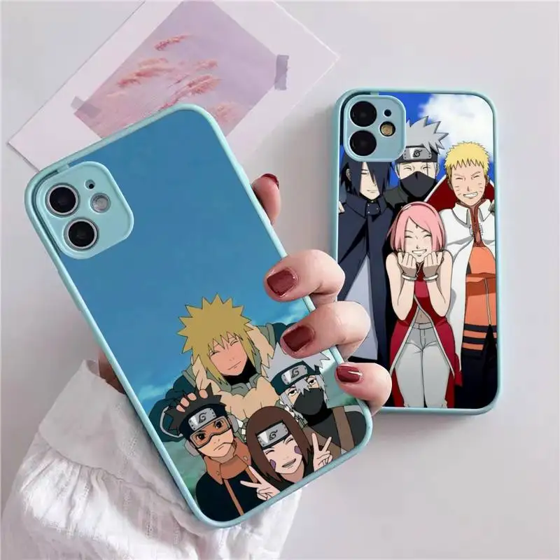 

Japan Anime Cloud N_Narutoes Phone Case For iphone 13 12 11 xr xs x 7 8 pro max Light blue Soft TPU Silicone Clear Case Cover