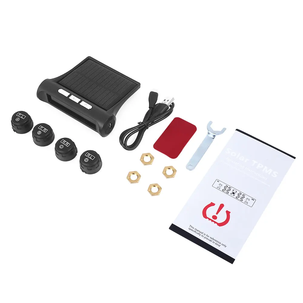 Автомобильная TPMS USB-сигнализация умная с ЖК-дисплеем солнечная энергия
