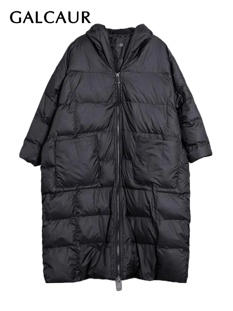 

SISPELL Pure Color Casual Woemn's Padded Coat V Neck With Hat Patchwork Zipper Warm For Female Casual Coats Fashion Winter New