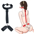 Эротический бондаж для пар БДСМ открытые фиксаторы для ног наручники для шеи ремни для манжет на лодыжку секс-шоп без вибраторов