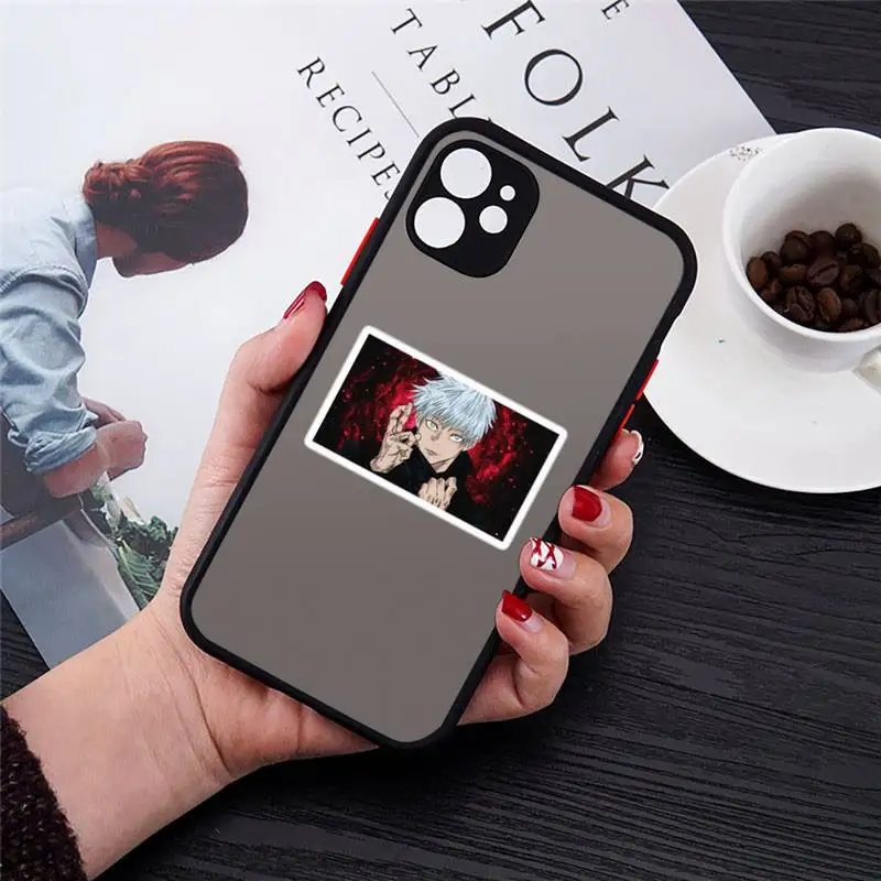 

Hot Anime Jujutsu Kaisen Japan Phone Cases Transparent Matte for iPhone 7 8 11 12 s mini pro X XS XR MAX Plus cover funda shell