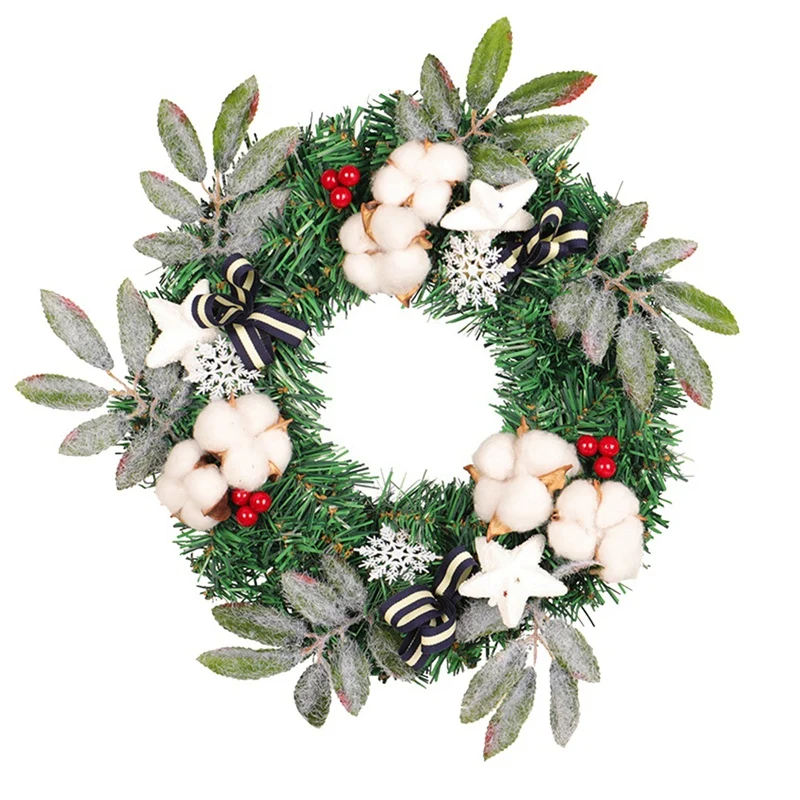 

Christmas Wreath Welcome Door Sign with Pomegranates Pine Cones Decoration Ornament