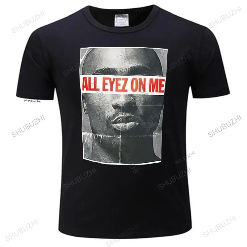 

Хлопковая футболка, мужские летние топы, Горячие предложения, Мужская футболка 2pac Amaru Shakur All Eyez On Me, футболка Tupac, Мужская брендовая футболка б...