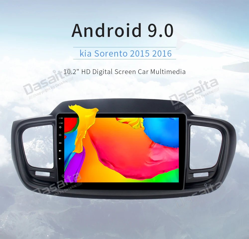Автомагнитола gps Android 9,0 для Kia Sorento с 10," ips сенсорным экраном головное устройство авто радио 4G LTE WMA FLAC 4K
