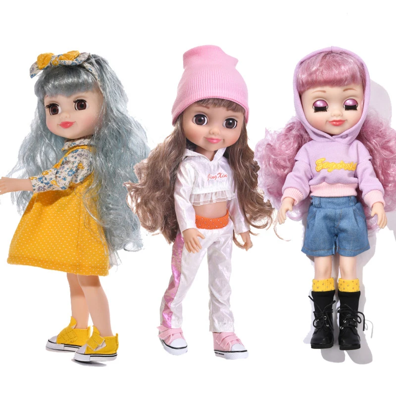 

Dolls for Girls Full Set Clothes Doll for Girl Curls Hair Dolls Blink Big Eyes Toys Kids Gift Ball-Jointed Doll 38cm