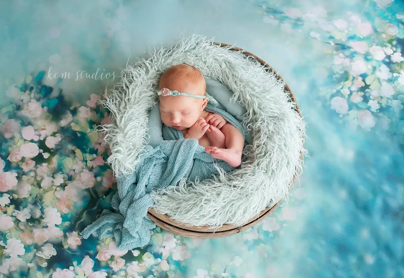 Фон для фотосъемки с изображением масляных цветов и Фотофон новорожденных детей