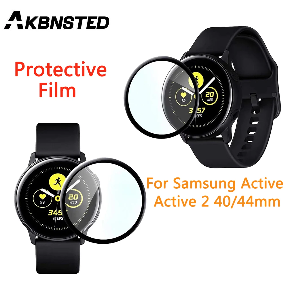 Закаленное стекло AKBNSTED 5D HD для Samsung Galaxy Watch Active Frontier Защитное 2 40/44