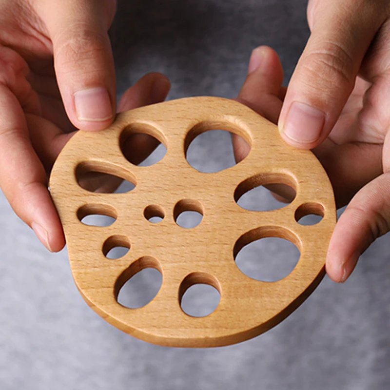 

2Pcs Wood Coasters Wooden Cup Mats Coaster Set Lovely Mug Coaster Decorative Table Mats Tea Cup Pad Placemat Table Accessories