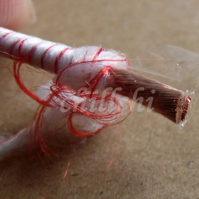 0.1x320 shares Litz wire multi-strand copper polyester filament yarn envelope 7m/lot | Electrical Contacts and Contact Materials