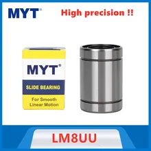 10-100pcs MYT precision LM8UU 8x15x24mm Linear bearing ball bushing 8mm for Linear rail rod shaft CNC parts 3D printer LM8 UU
