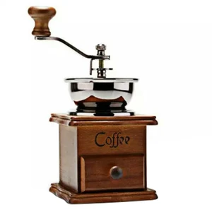 Ручная кофемолка, ручная Классическая Мини-Ретро деревянная кофейная посуда для зерен, специй, трав