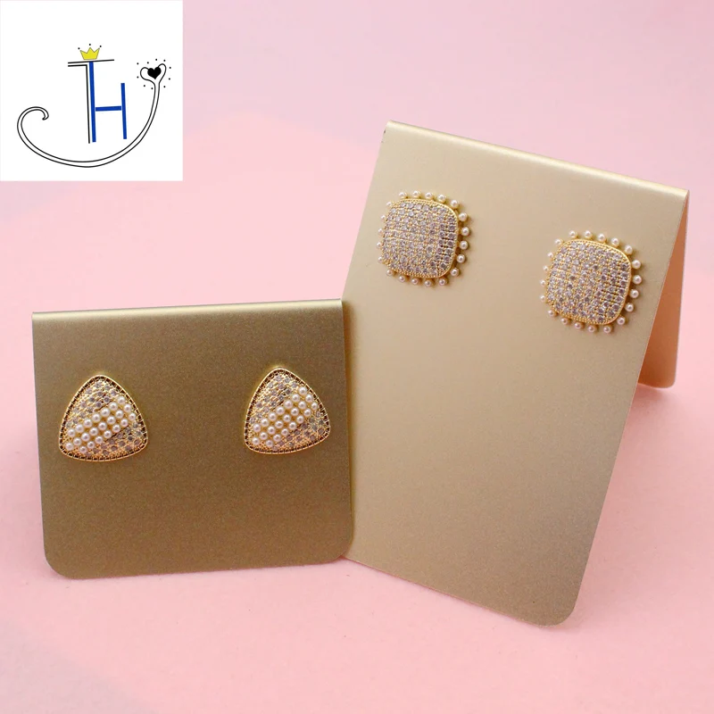 

THJ Geometric Cubic Zircon Stud Earrings for Women Elegant Inlaid Pearl Women's Earrings Wedding Party Trendy Jewelry New