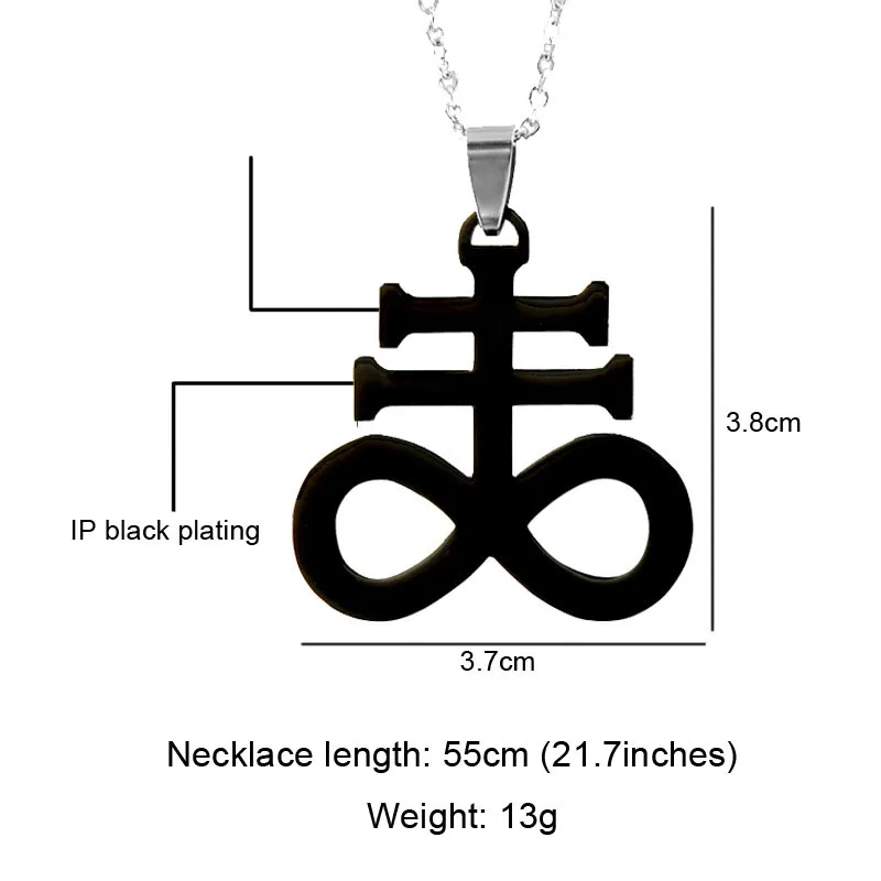 Черный золотой крест Sigil Of Lucifer кулон подойдет в качестве подарка как для мужчин
