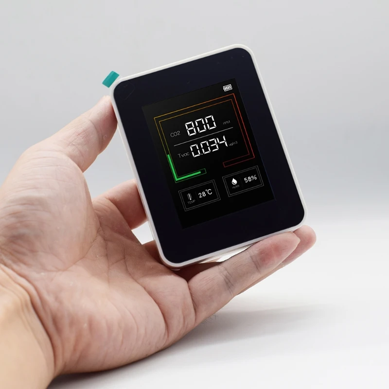 

Carbon Dioxide Meter Concentration Meter CO2 Air Purifier Air Quality Detector Sensor CO2 Monitor TVOC Real-Time Monitoring