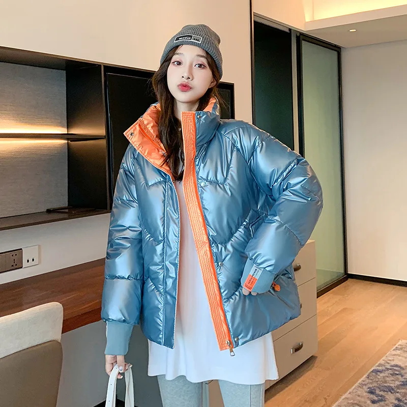 New Short Winter Jacket Women Warm Fashion Korean Style Down Padded Jacket  Female Elegant Zipper Clothes