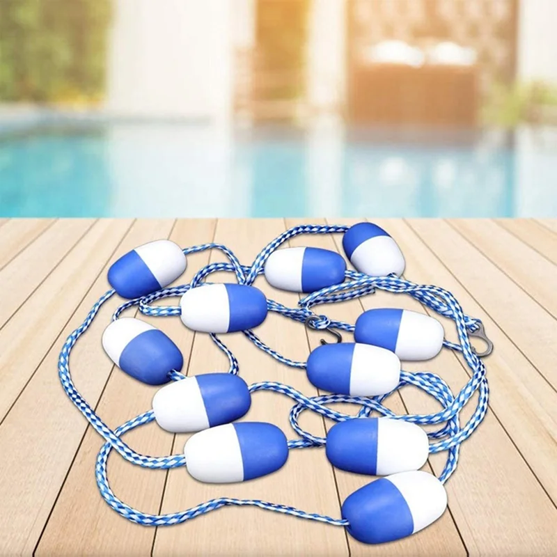 

Safety Floating Line With 11 Floats Swimming Rope Pool Vaccunes for Inground Pool Pentair Pump Cover With Hook