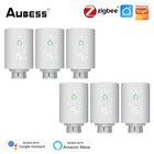 Aubess Tuya ZigBee 3,0 Новый привод радиатора клапан умный Программируемый Термостат Температурный нагреватель TRV Alexa Голосовое управление через приложение