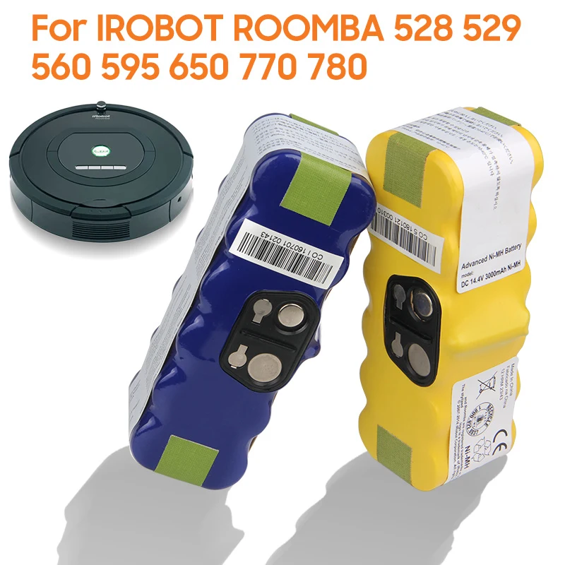 

Original Replacement Battery 14.4V 3000mAh For iRobot Roomba 500 600 700 800 Series Vacuum Cleaner 540 785 530 595 650 760 870