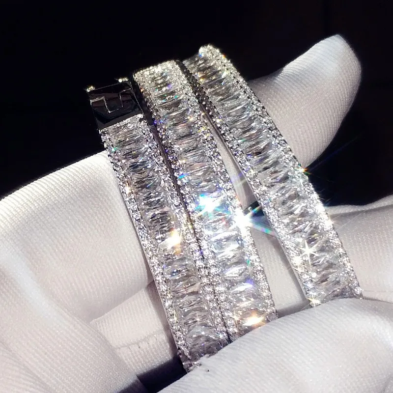 Женский браслет из серебра 925 пробы с бриллиантами | Украшения и аксессуары