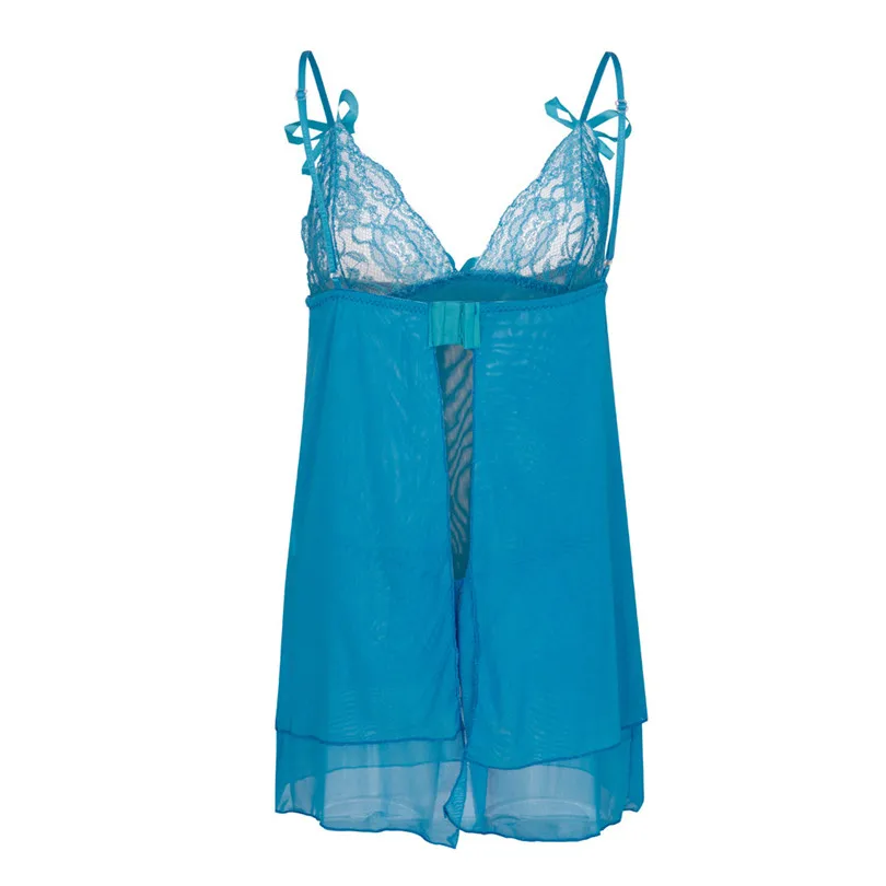 

Lace Erotic Lingerie For Women Lace Nightdress Suit Sleepwear Dress Underwear Set Soutien Gorge Sexy Erotique 30NOV21