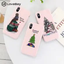 Lovebay силиконовый чехол для телефона с рождественским рисунком для iPhone 7 8 6 6s Plus 11 Pro X XR XS Max 5 5S SE женщина девушка Санта Клаус мягкая задняя крышка