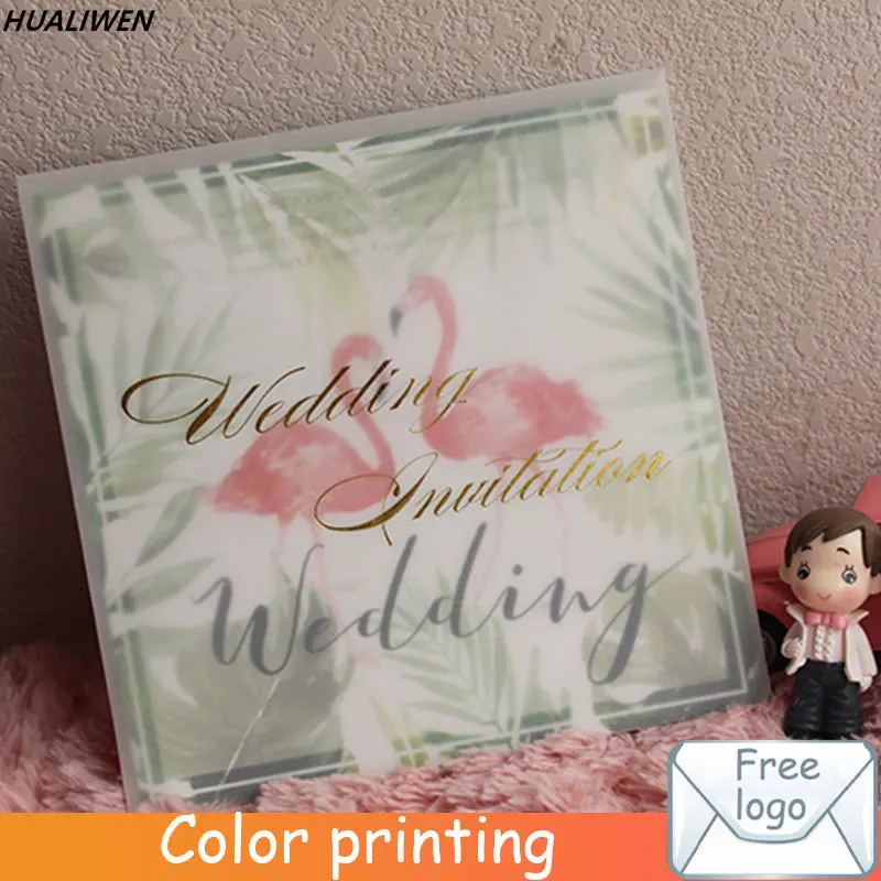 

Конверт для приглашения на свадьбу, полупрозрачный, 10 шт.