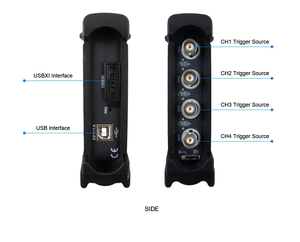 Цифровые осциллографы для хранения ПК USB портативные осциллографы 4 канала 70 МГц полоса пропускания автомобильный осциллограф Hantek 6074BE