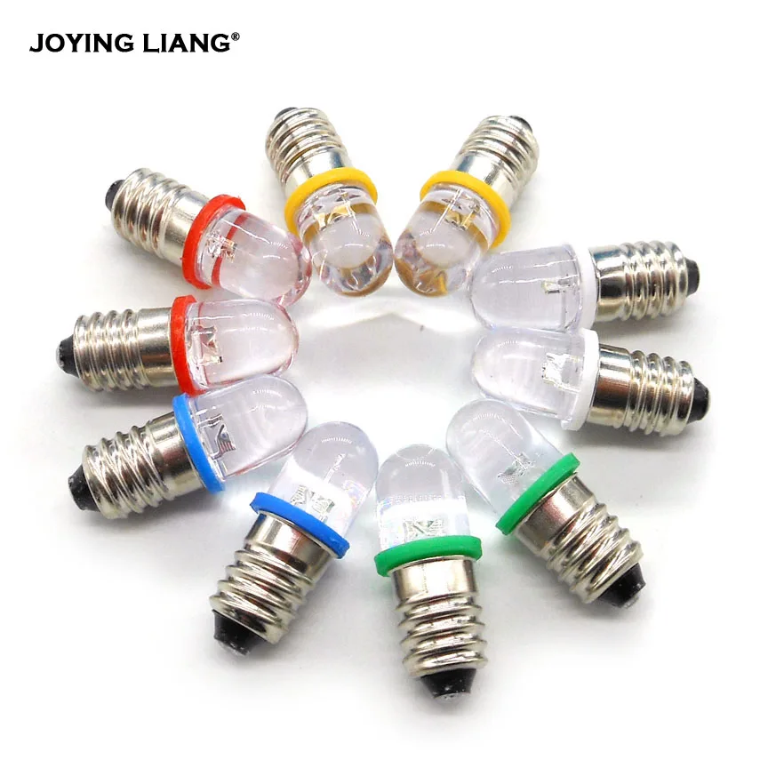Светодиодные лампы JOYING LIANG T10 3 в 8 4 5 6 В подходят к лампе E10 с винтовым цоколем