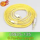LN007355 16 Core OCC позолоченный плетеный кабель для наушников для Sennheiser IE40 Pro