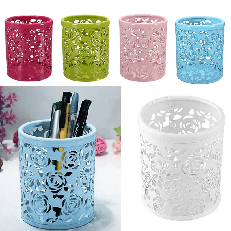 Металлический держатель для карандашей в форме розы винтажный кистей макияжа