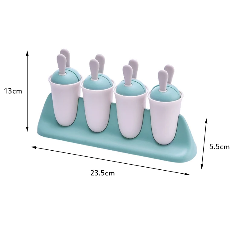 1 шт. аппарат для приготовления мороженого 4 ячейки многоцветные формы кубиков