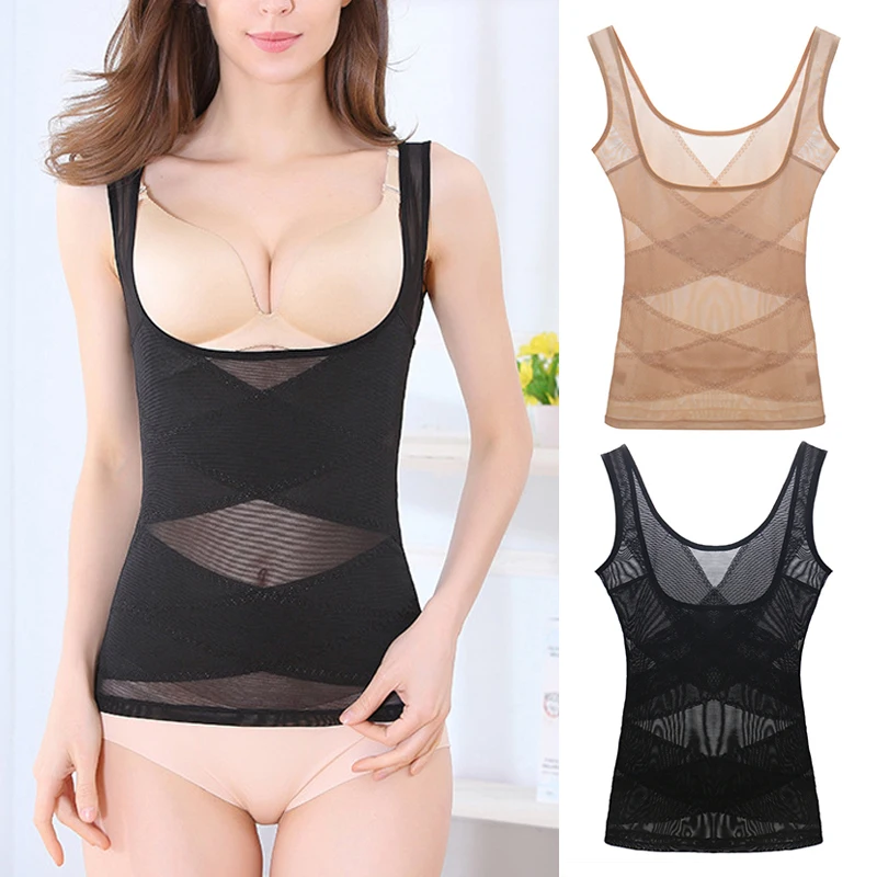 

2021 New Fashion Women U-Neck Slimming Comfortable Corset Vest Body Shaping Vest Shapewear Women Underpants Corset Hot Sold