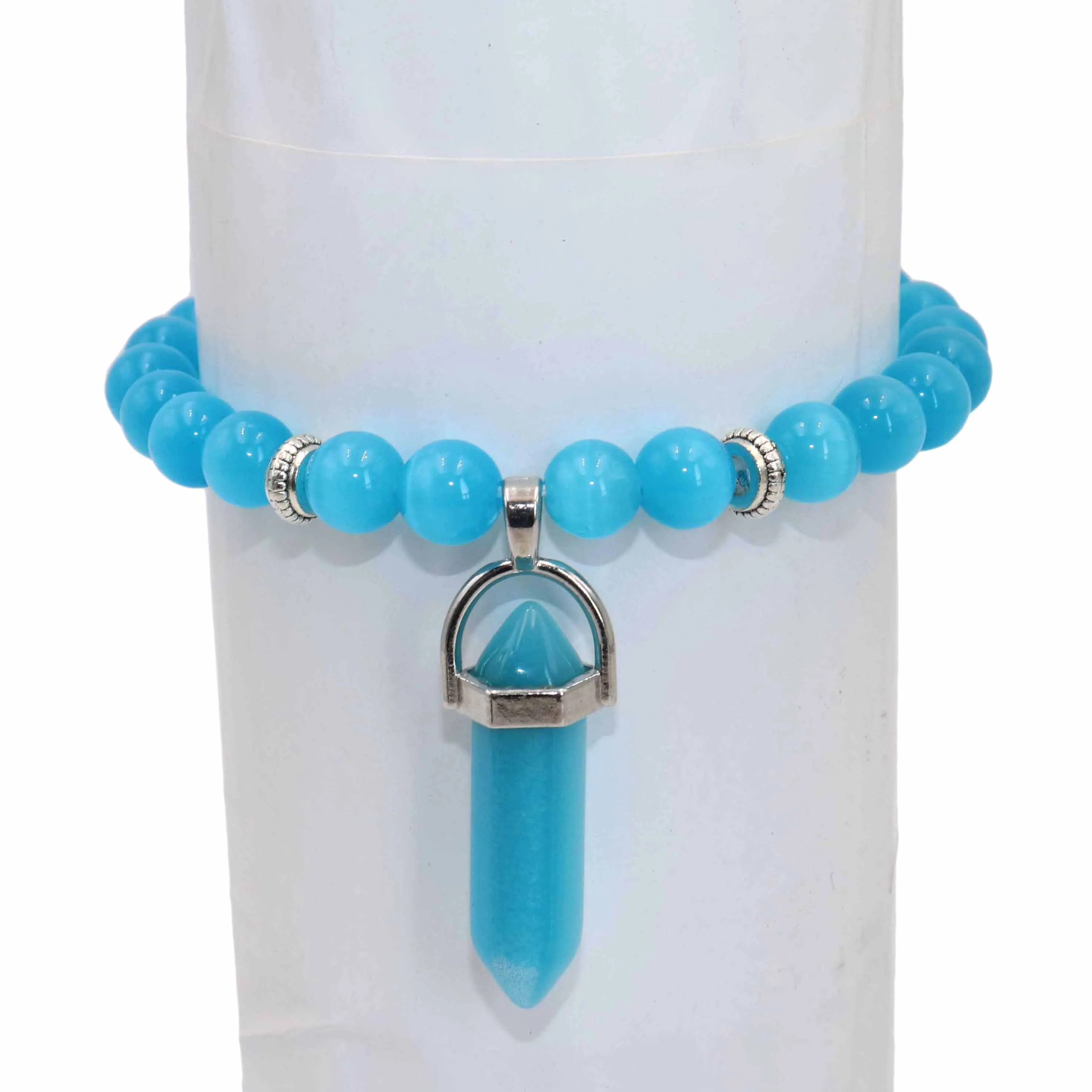 Модный шестигранный браслет для мужчин и женщин из лазурита агата тигрового