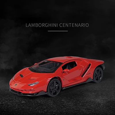 LP770 Red LP770 1:32 Lamborghinis сплав модель гоночной машины Diecasts& Toy Vehicles звуковой свет супер гоночный оттяните назад автомобиль дети подарок на день рождения - Цвет: LP770 Red