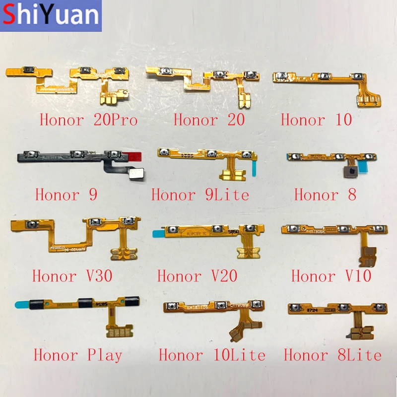 Кнопка питания и громкости Flex для Huawei Honor 20 20Pro 10 10Lite 9 8 8Lite Play V10 V20 V30 honor 8X 8C 7A 5X Power