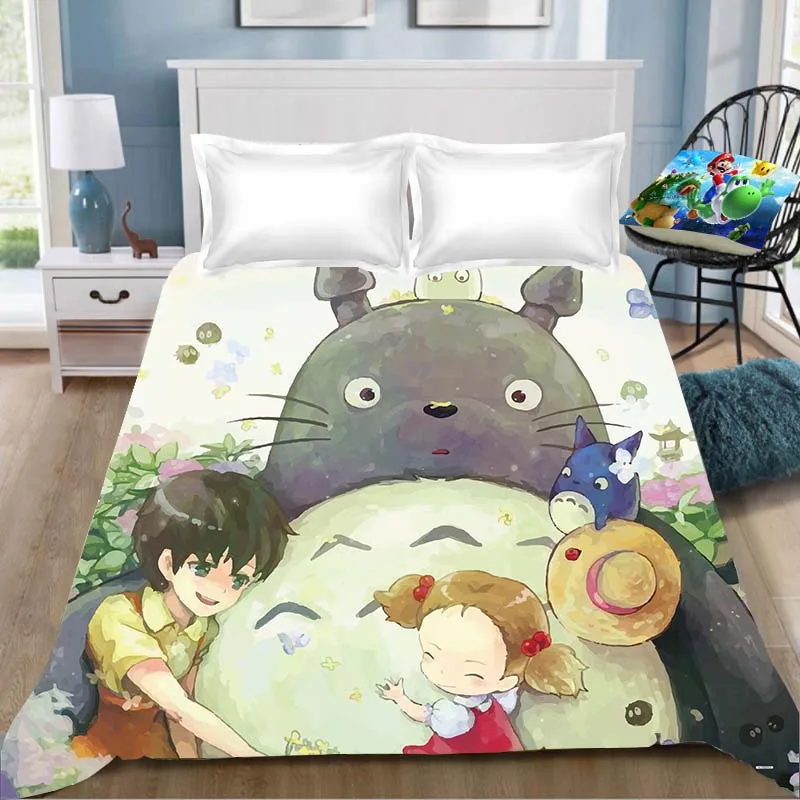 14 Тоторо аниме печать простыня Vegeta Хаяо Миядзаки Tonari No Totoro детская комната Простыня Постельное белье(без наволочки - Цвет: 14
