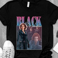 2021 menwomens summer black street fashion hip hop black widow limited edition t shirt cotton tees short sleeve tops
