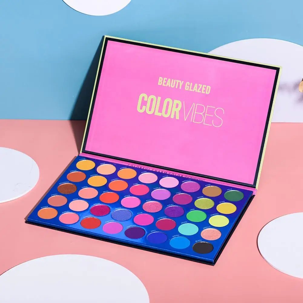 

40 Colors Pearlescent Glitter Eye Shadow Pigment EyeShadow Lasting Shimmer Matte Palette Long EyeShadow Cosmetic B5Z0