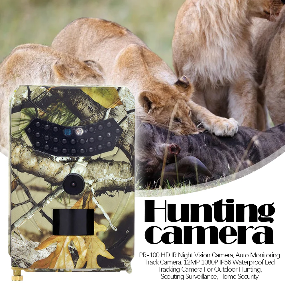 

PR-100 HD IR Night Vision Camera, Auto Monitoring Track Camera, Tracking Camera For Outdoor Hunting, Scouting Surveillance